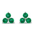 Minimalist Emerald Stud Earrings - Jillian No. 6