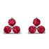 Minimalist Ruby Stud Earrings - Jillian No. 12 image 1