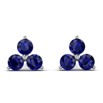 Minimalist Sapphire Stud Earrings - Jillian No. 15 image 1