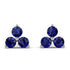 Minimalist Sapphire Stud Earrings - Jillian No. 15