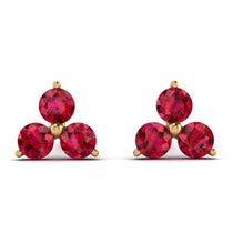 Minimalist Ruby Stud Earrings - Jillian No. 10 image 1