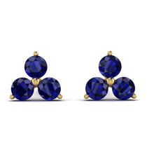 Minimalist Sapphire Stud Earrings - Jillian No. 13 image 1
