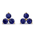 Minimalist Sapphire Stud Earrings - Jillian No. 13
