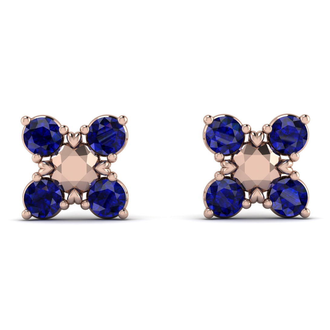 GeometricSapphire Earrings Golden Diamond - Jayda No. 14