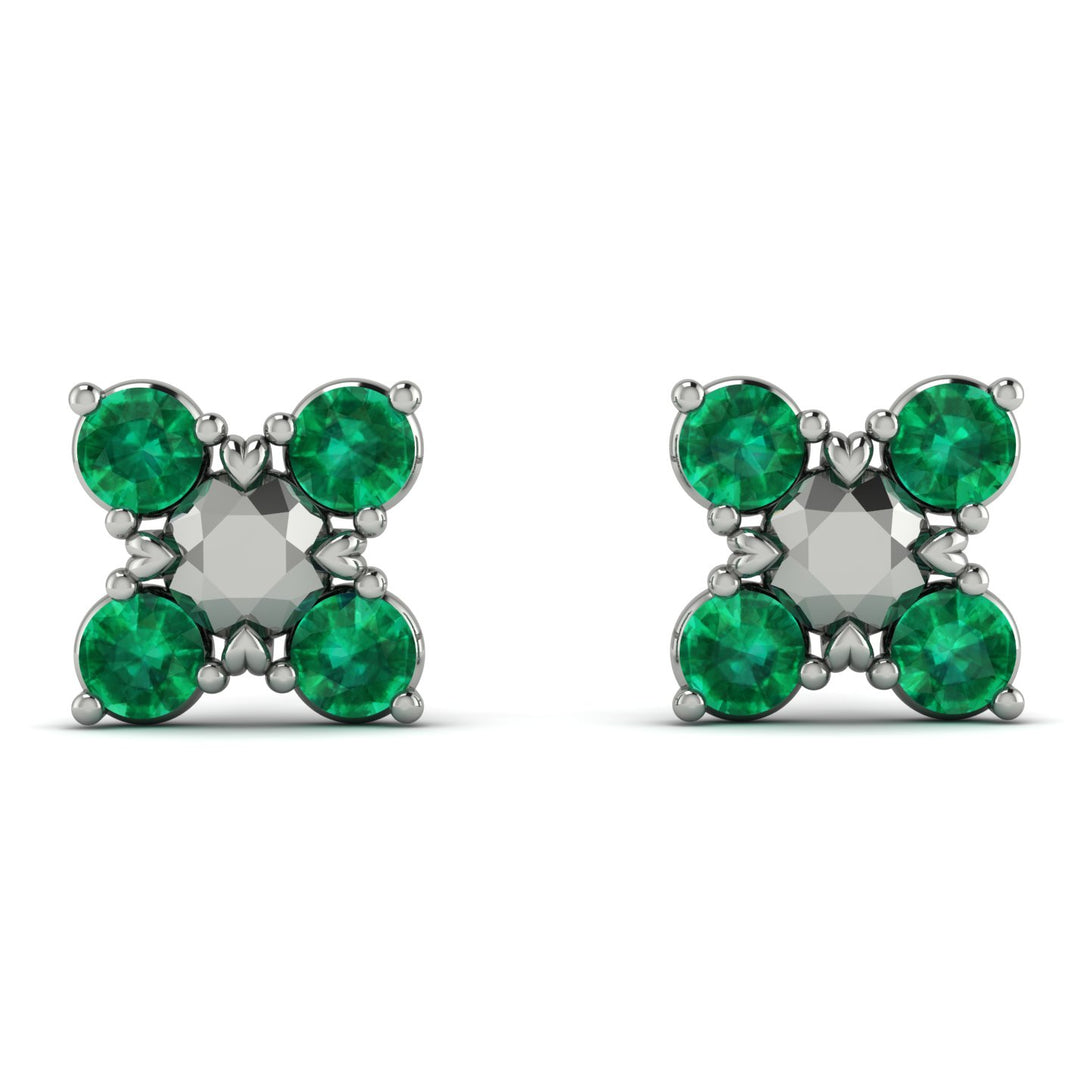 GeometricEmerald Earrings Golden Diamond - Jayda No. 6