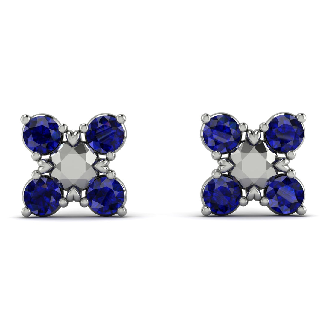 GeometricSapphire Earrings Golden Diamond - Jayda No. 15
