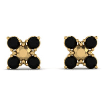 Geometricblack Diamond Earrings Golden Diamond - Jayda No. 7 image 1