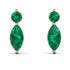 Hanging Marquise Emerald Earrings - Lacey No. 5