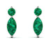 Hanging Marquise Emerald Earrings - Lacey No. 6