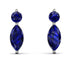 Hanging Marquise Sapphire Earrings - Lacey No. 15