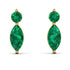 Hanging Marquise Emerald Earrings - Lacey No. 4