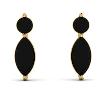 Hanging Marquise Black Diamond Earrings - Lacey No. 7 image 1