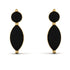 Hanging Marquise Black Diamond Earrings - Lacey No. 7