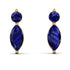 Hanging Marquise Sapphire Earrings - Lacey No. 13