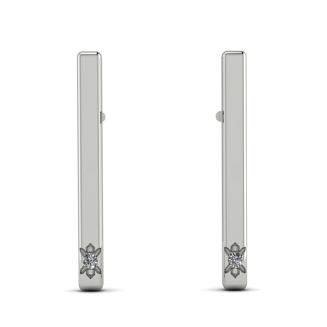Stick Diamond Stud Earrings - Remy No. 3