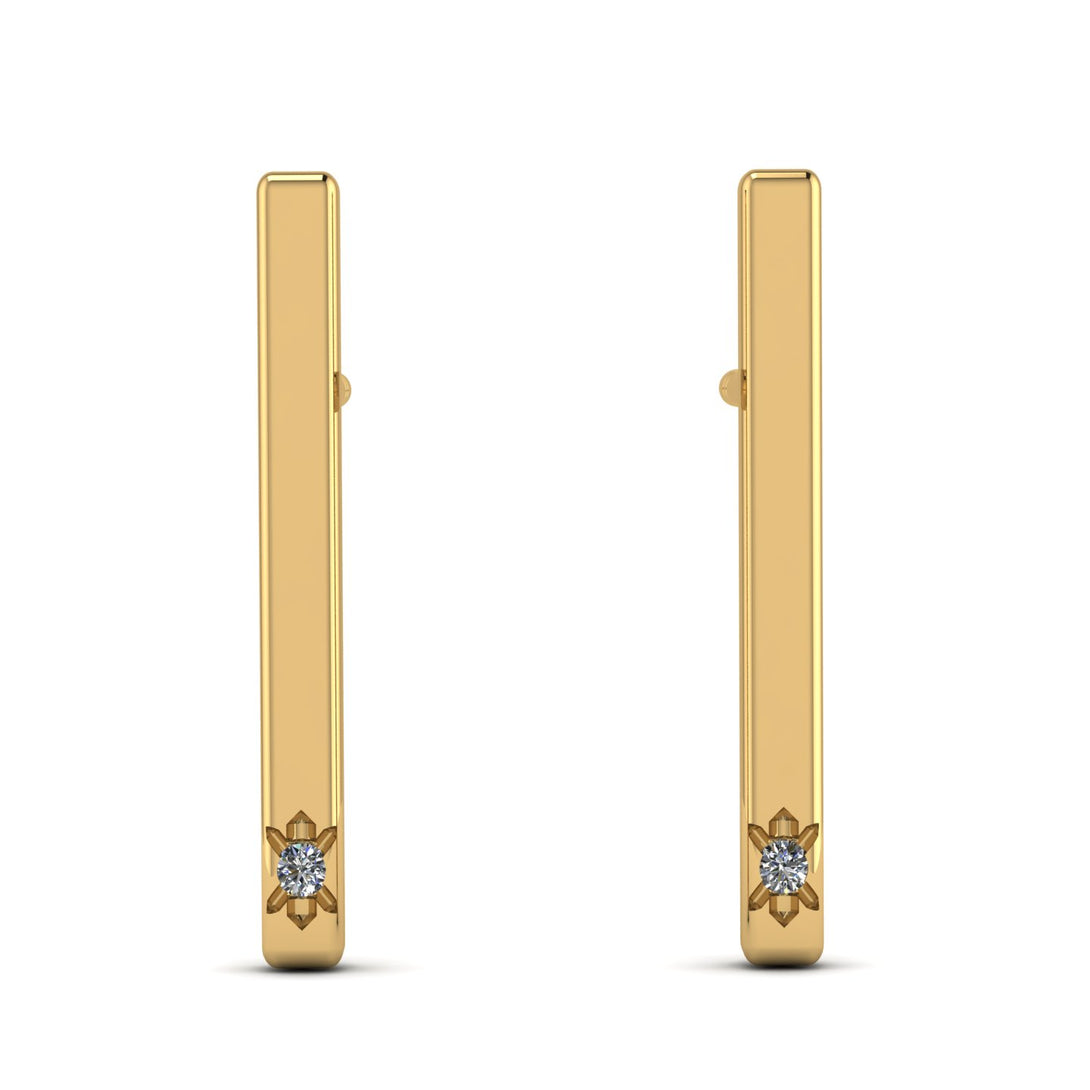 Stick Diamond Stud Earrings - Remy No. 1