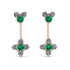 Hanging Emerald Compass Earrings - Brittany No. 5