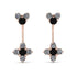 Hanging Black Diamond Compass Earrings - Brittany No. 8