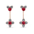 Hanging Ruby Compass Earrings - Brittany No. 11