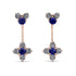Hanging Sapphire Compass Earrings - Brittany No. 14