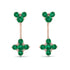 Hanging Emerald Compass Earrings - Brittany No. 20