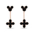Hanging Black Diamond Compass Earrings - Brittany No. 38 image 1