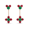 Hanging Emerald Compass Earrings - Brittany No. 50