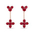Hanging Ruby Compass Earrings - Brittany No. 56