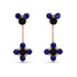 Hanging Black Diamond Compass Earrings - Brittany No. 68