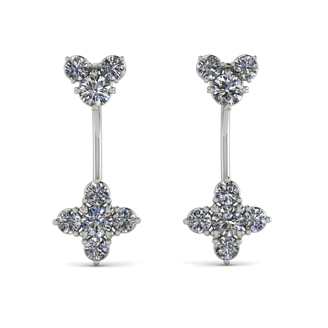 Hanging Diamond Compass Earrings - Brittany No. 3