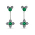 Hanging Emerald Compass Earrings - Brittany No. 6