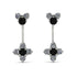Hanging Black Diamond Compass Earrings - Brittany No. 9