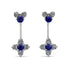 Hanging Sapphire Compass Earrings - Brittany No. 15