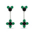 Hanging Black Diamond Compass Earrings - Brittany No. 24 image 1