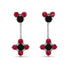 Hanging Black Diamond Compass Earrings - Brittany No. 54 image 1