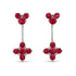 Hanging Ruby Compass Earrings - Brittany No. 57