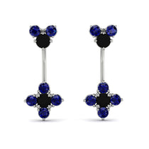 Hanging Black Diamond Compass Earrings - Brittany No. 69 image 1