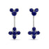 Hanging Sapphire Compass Earrings - Brittany No. 75