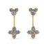 Hanging Diamond Compass Earrings - Brittany No. 1