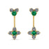 Hanging Emerald Compass Earrings - Brittany No. 4