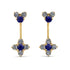 Hanging Sapphire Compass Earrings - Brittany No. 13