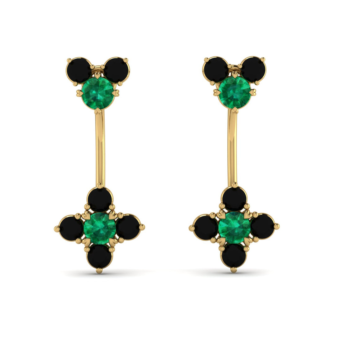 Hanging Emerald Compass Earrings - Brittany No. 34