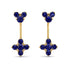 Hanging Sapphire Compass Earrings - Brittany No. 73