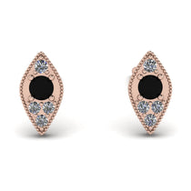 Milgrain Marquise Black Diamond Earrings - Faye No. 8 image 1