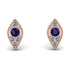 Milgrain Marquise Sapphire Earrings - Faye No. 14
