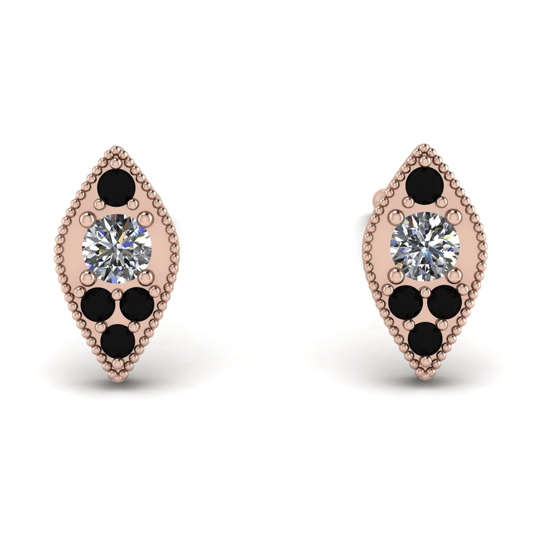 Milgrain Marquise Diamond Earrings - Faye No. 32