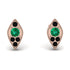 Milgrain Marquise Emerald Earrings - Faye No. 35