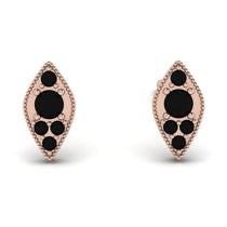 Milgrain Marquise Black Diamond Earrings - Faye No. 38 image 1
