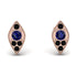 Milgrain Marquise Sapphire Earrings - Faye No. 44