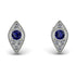 Milgrain Marquise Sapphire Earrings - Faye No. 15